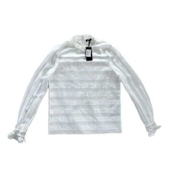 Maje Lava Embroidered Lace Top in Ecru Woman's Sz 1 (US Sz S) NWT - Picture 11 of 11